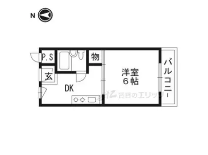 プラットホーム川端通(1K/3階)の間取り写真