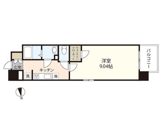 第32友建ビル(1K/6階)の間取り写真