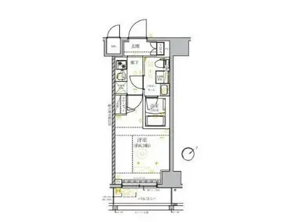 RELUXIA GRANDE 横濱吉野町(1K/9階)の間取り写真