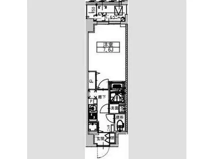 ミラージュパレス大阪ドームPROSPER(1K/3階)の間取り写真