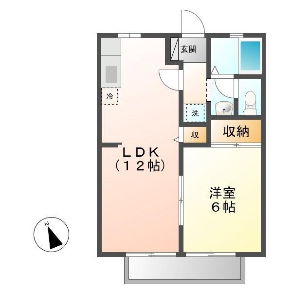 ビーライン新涯 A(1LDK/1階)の間取り写真