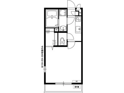 リブリダイマチ(1K/2階)の間取り写真