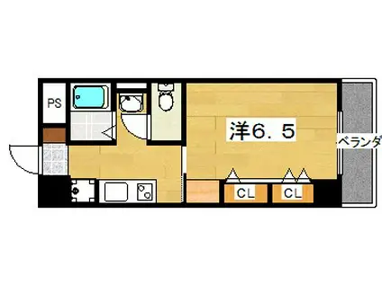 KS ESPOIR(1K/1階)の間取り写真