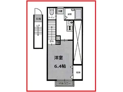 セレ八広(1K/2階)の間取り写真