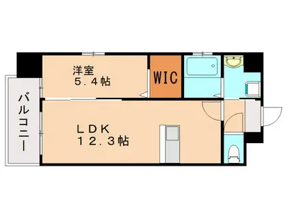 MUU.黒崎(1LDK/2階)の間取り写真