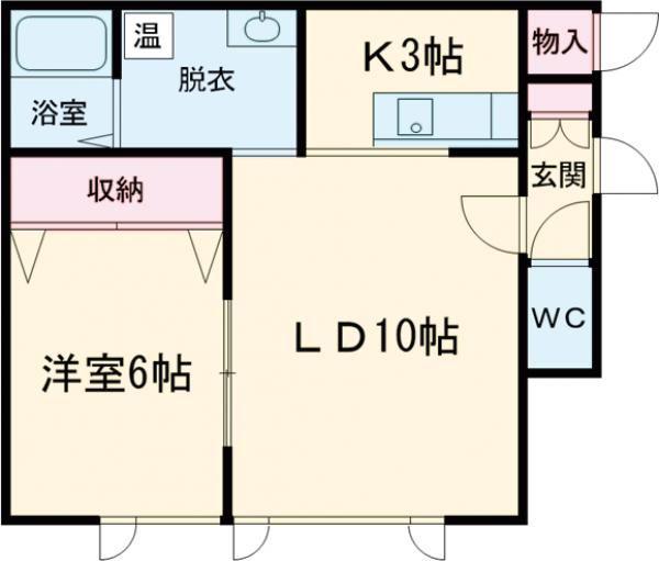 ビリーヴ(1LDK/2階)の間取り写真
