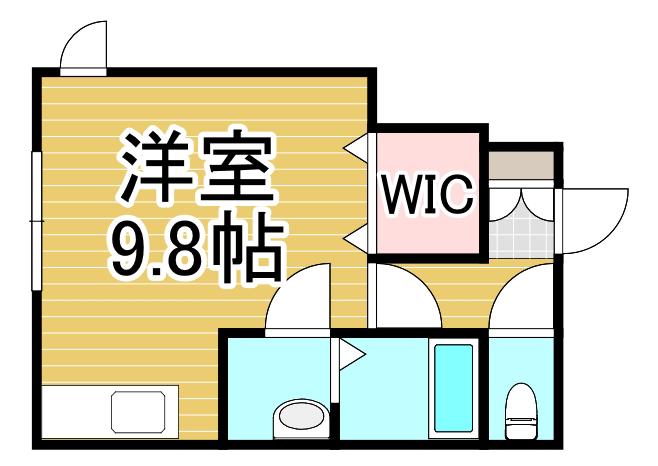 ラダトーム恵み野(1K/2階)の間取り写真