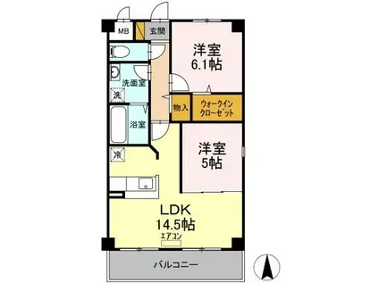 NS-I(2LDK/2階)の間取り写真