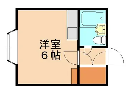 シティルーム折尾(ワンルーム/2階)の間取り写真