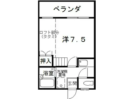 ファーストコーポ(1K/3階)の間取り写真