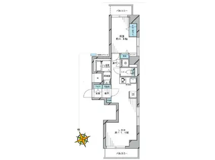 ライオンズマンション文京根津(2DK/6階)の間取り写真
