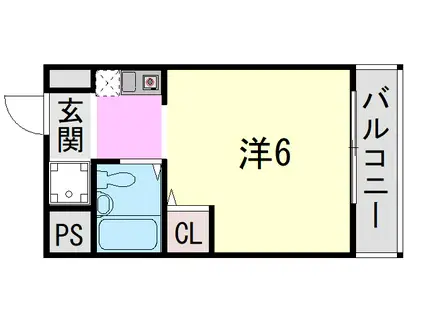 辻マンション(1K/2階)の間取り写真