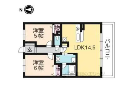 リフレ花園(2LDK/3階)の間取り写真