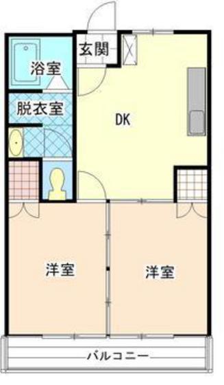 岸本マンション(2DK/3階)の間取り写真