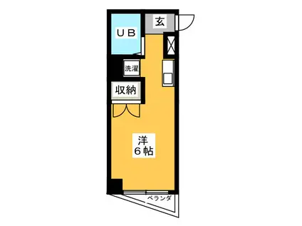北野リージェンシー(ワンルーム/3階)の間取り写真
