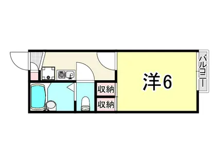 レオパレスPEPINO(1K/2階)の間取り写真