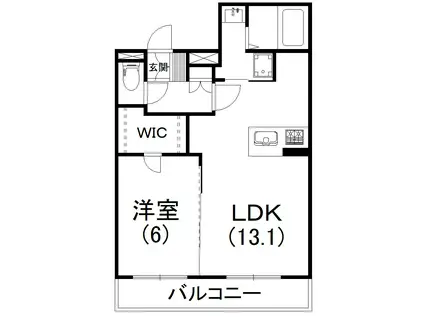 レナトゥス松城(1LDK/3階)の間取り写真