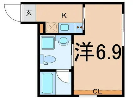 Y・S BUIL 横濱(1K/2階)の間取り写真