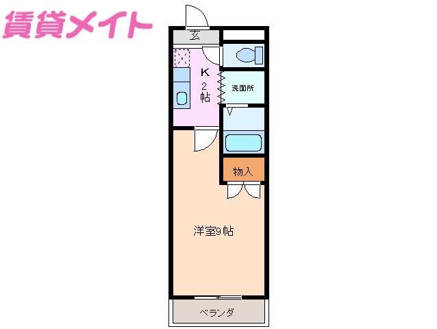 AVENUE丸の内(1K/3階)の間取り写真