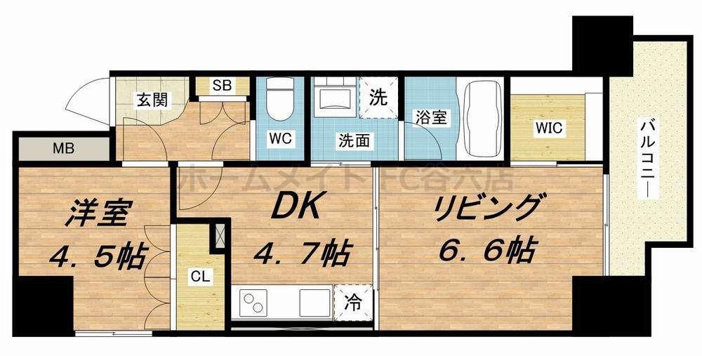 URBAN FLATS中之島(2DK/10階)の間取り写真