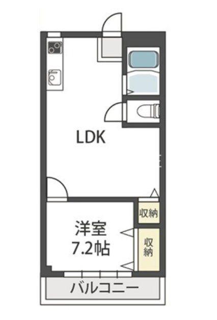 アマルフィ(1LDK/2階)の間取り写真