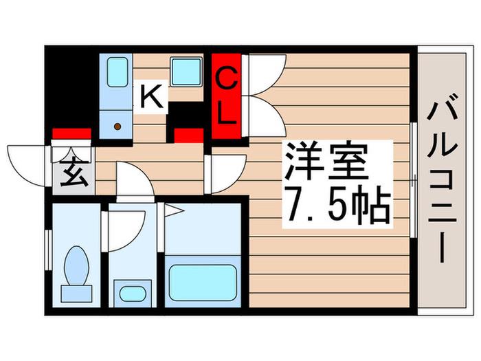 フィールドリバーマンション(1K/3階)の間取り写真