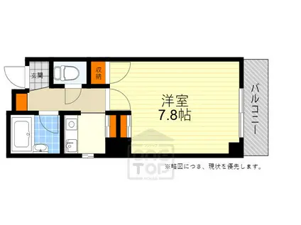 カルム白島(1K/2階)の間取り写真