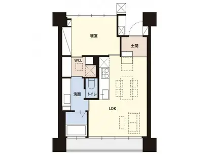 シャリマー西大路(1LDK/5階)の間取り写真