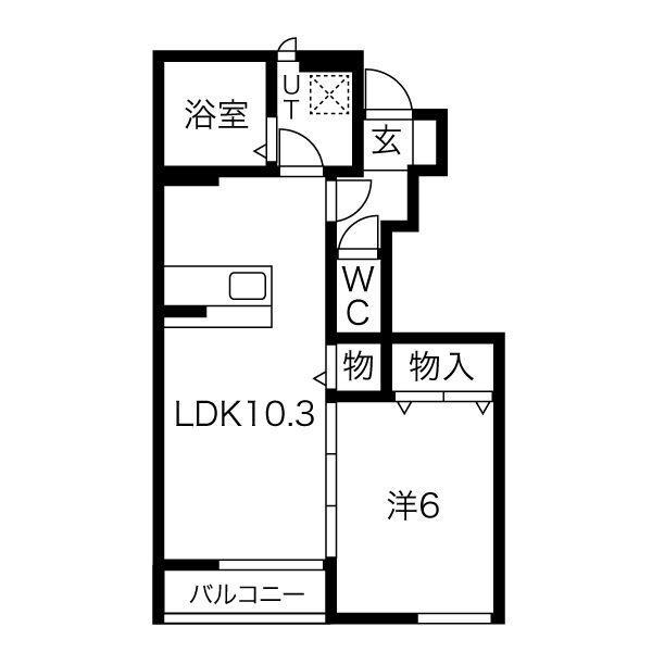 タルガ・フローリオ弥生(1LDK/1階)の間取り写真