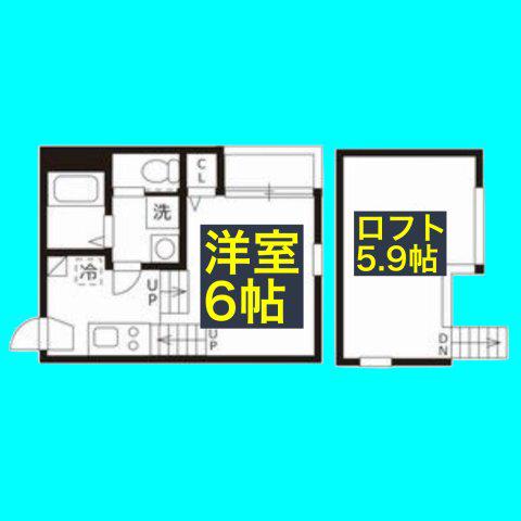 ハーモニーテラス志賀町IV(1K/1階)の間取り写真
