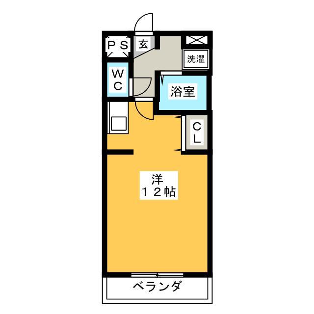 フラワーアイランド江島II(ワンルーム/1階)の間取り写真