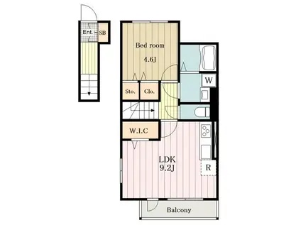 ANNEX HINO(1LDK/2階)の間取り写真