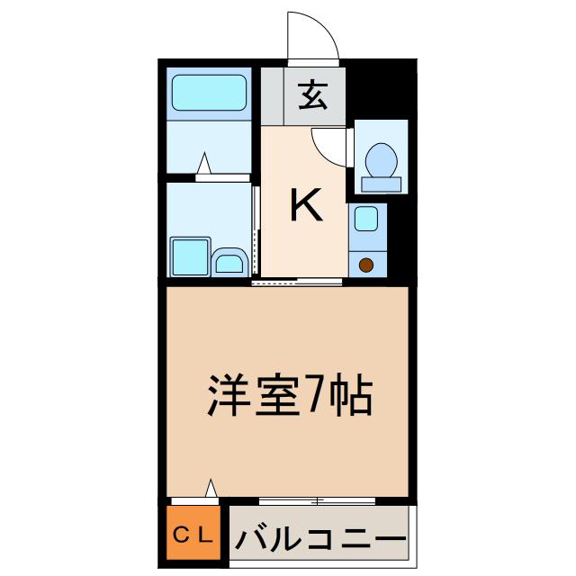 エクセル(1K/1階)の間取り写真