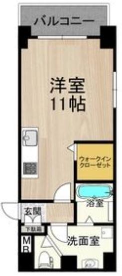 M.HILLS西本町(ワンルーム/5階)の間取り写真