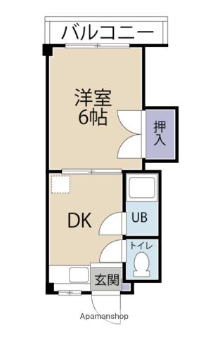 シティ高取(1DK/3階)の間取り写真