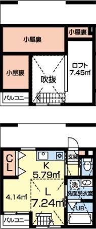 FILER(ワンルーム/1階)の間取り写真