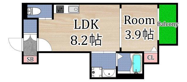 NOA SION(1LDK/1階)の間取り写真