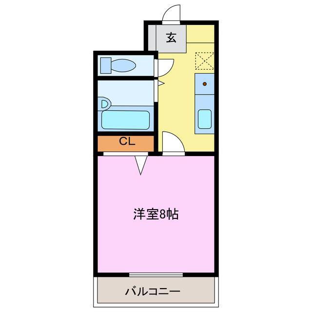 ジュネスメゾンイノウエ(1K/1階)の間取り写真