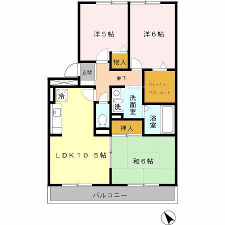 センチュリーコート(3LDK/2階)の間取り写真