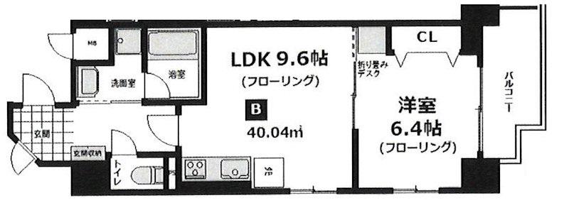 アグレアーブル(1LDK/6階)の間取り写真