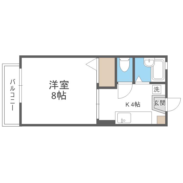 セフィラ学園通(1K/2階)の間取り写真