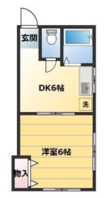 R FIELDS MATSUDO V(1DK/2階)の間取り写真