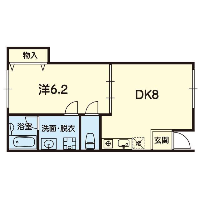 グランドデイズ006(1DK/1階)の間取り写真