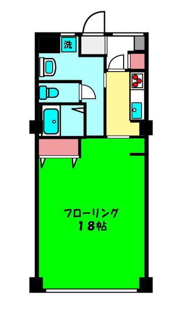 永田町共同ビル(1K/3階)の間取り写真