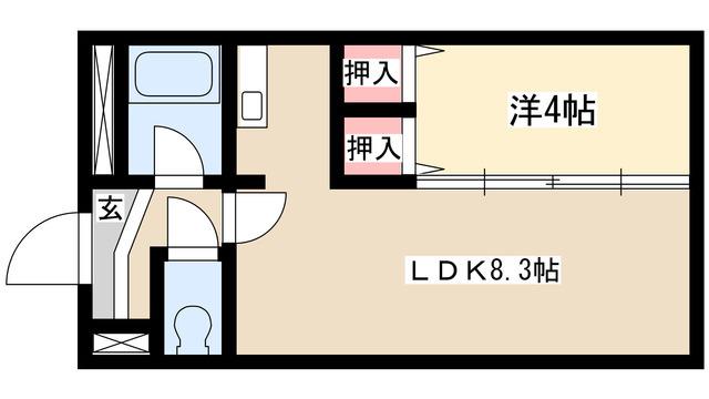 XーOVER21覚王山(1LDK/4階)の間取り写真