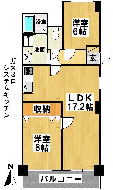 STプラザ御器所(2LDK/6階)の間取り写真