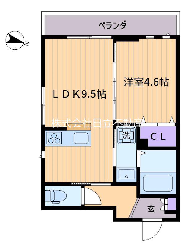 ベルモンターニ(1LDK/1階)の間取り写真