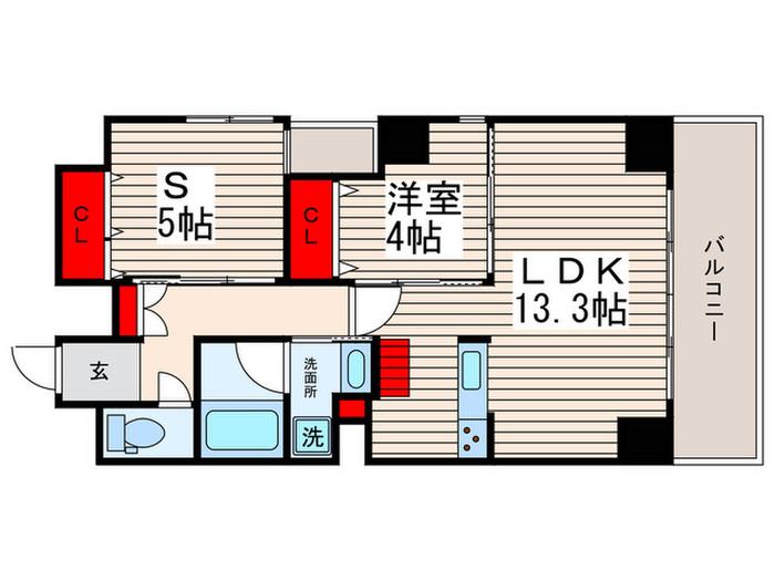 COLZA-KII(1SLDK/3階)の間取り写真