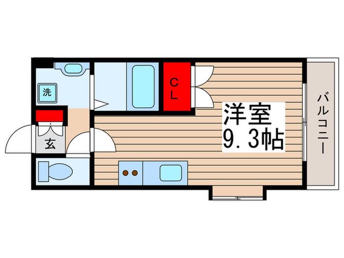 アーク松の木通(ワンルーム/3階)の間取り写真