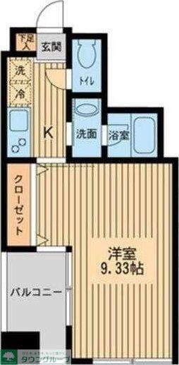 ラ・コンフォルテ府中(1K/6階)の間取り写真